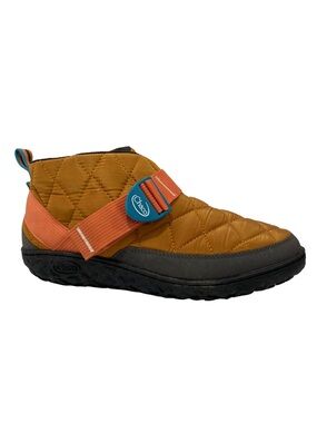 Chaco Ramble Puff Men’s 10.5 Retro Camel Brown Quilted Fleece Camp Boot Slippers